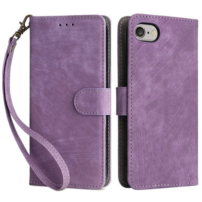 For iPhone 6 / 6s / 7 / 8 / SE (2020) / SE (2022) Case RFID Blocking Wallet Phone Cover with Strap