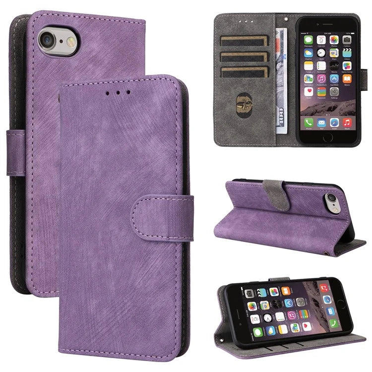 For iPhone 6 / 6s / 7 / 8 / SE (2020) / SE (2022) Case RFID Blocking Wallet Phone Cover with Strap