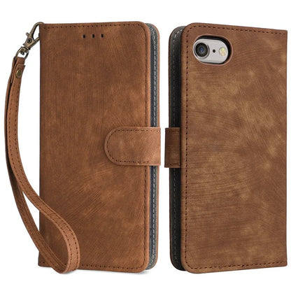 For iPhone 6 / 6s / 7 / 8 / SE (2020) / SE (2022) Case RFID Blocking Wallet Phone Cover with Strap