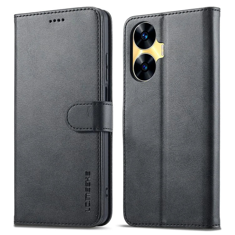 LC.IMEEKE For Realme C55 Leather Case Stand Wallet Phone Cover