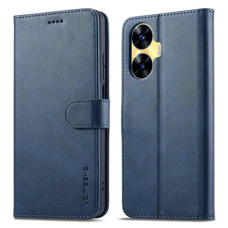 LC.IMEEKE For Realme C55 Leather Case Stand Wallet Phone Cover