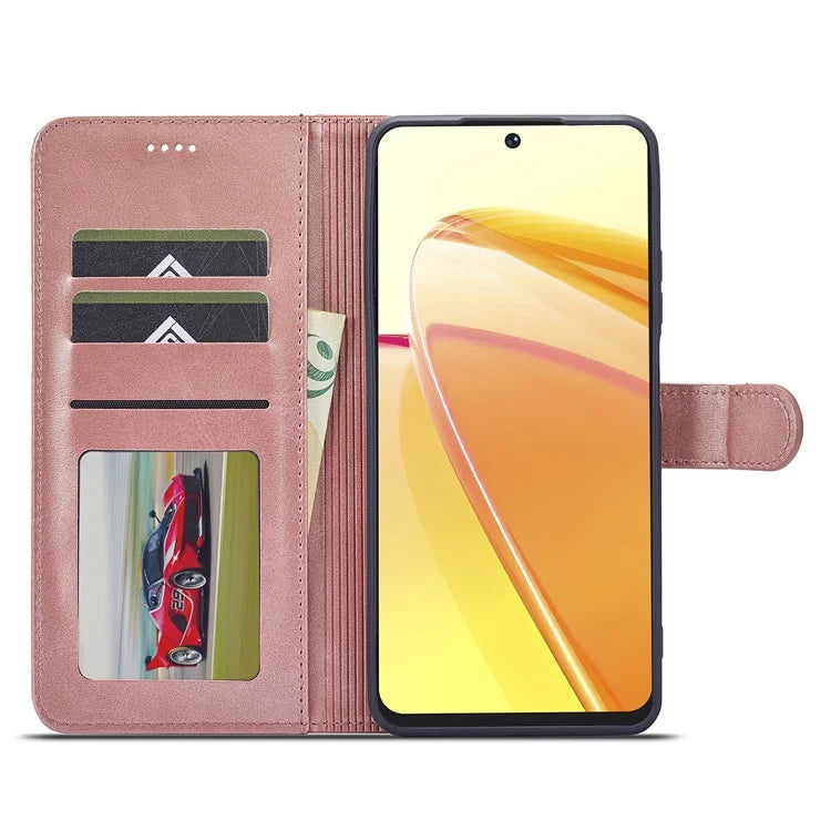LC.IMEEKE For Realme C55 Leather Case Stand Wallet Phone Cover