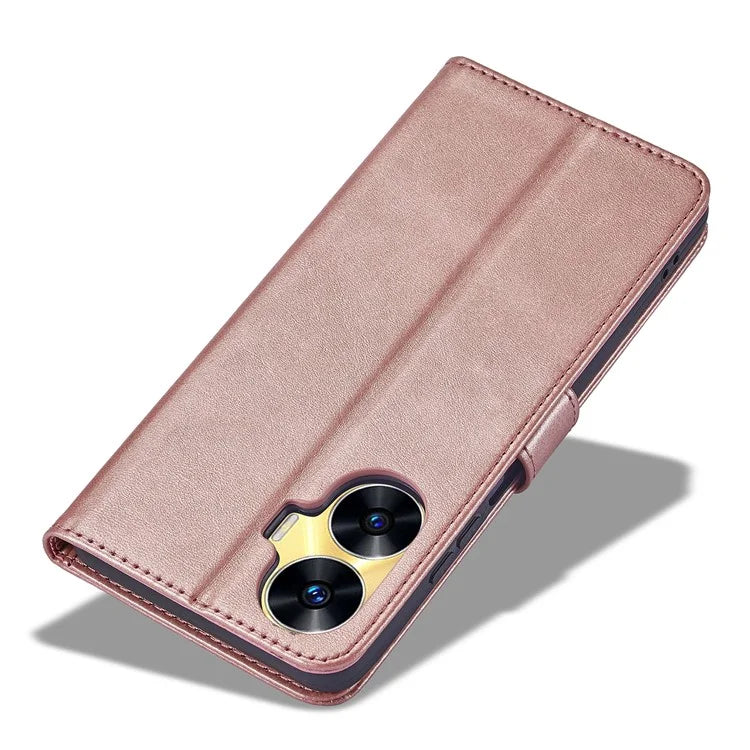 LC.IMEEKE For Realme C55 Leather Case Stand Wallet Phone Cover
