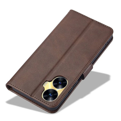 LC.IMEEKE For Realme C55 Leather Case Stand Wallet Phone Cover