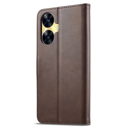 LC.IMEEKE For Realme C55 Leather Case Stand Wallet Phone Cover
