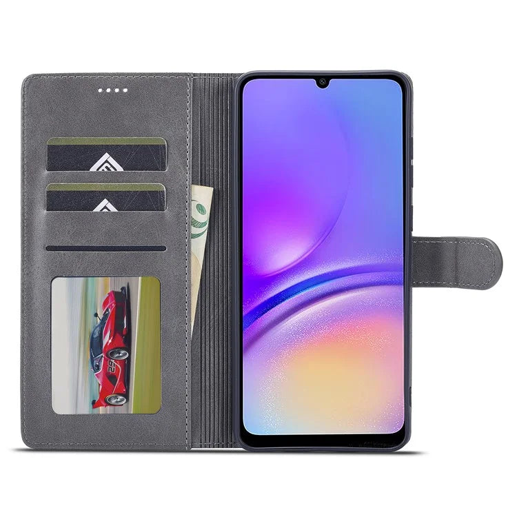 LC.IMEEKE For Samsung Galaxy A05 4G Case Calf Texture Phone Leather Cover