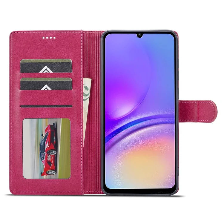 LC.IMEEKE For Samsung Galaxy A05 4G Case Calf Texture Phone Leather Cover