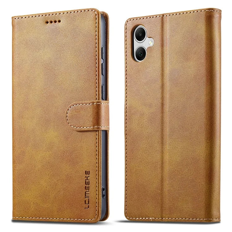 LC.IMEEKE For Samsung Galaxy A05 4G Case Calf Texture Phone Leather Cover