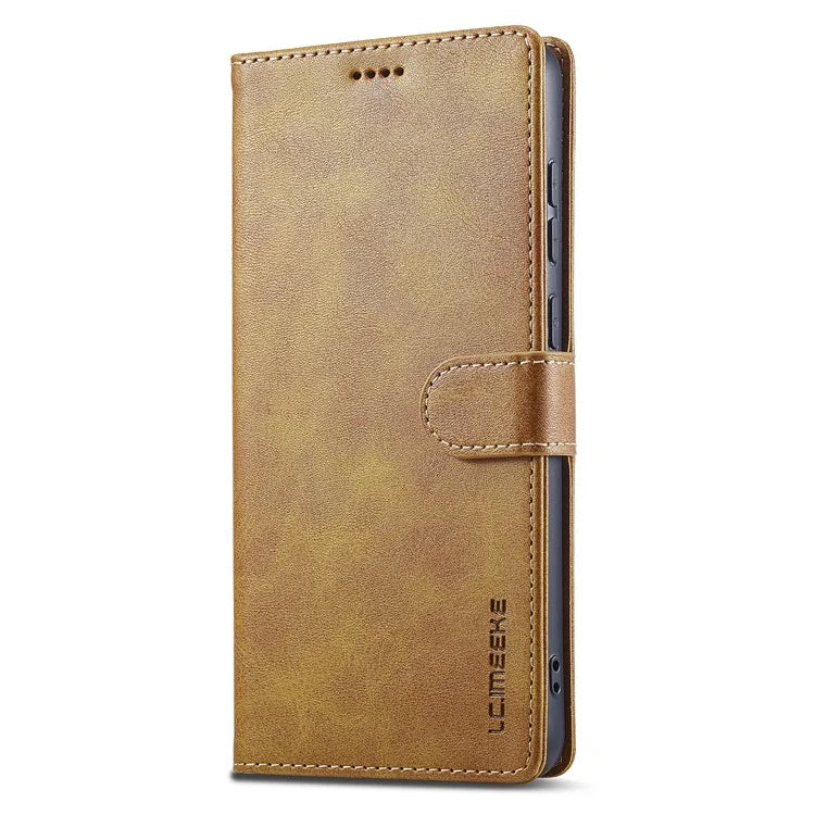 LC.IMEEKE For Samsung Galaxy A05 4G Case Calf Texture Phone Leather Cover