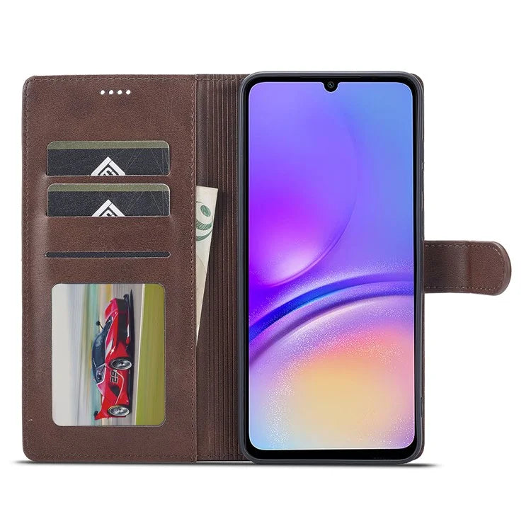 LC.IMEEKE For Samsung Galaxy A05 4G Case Calf Texture Phone Leather Cover