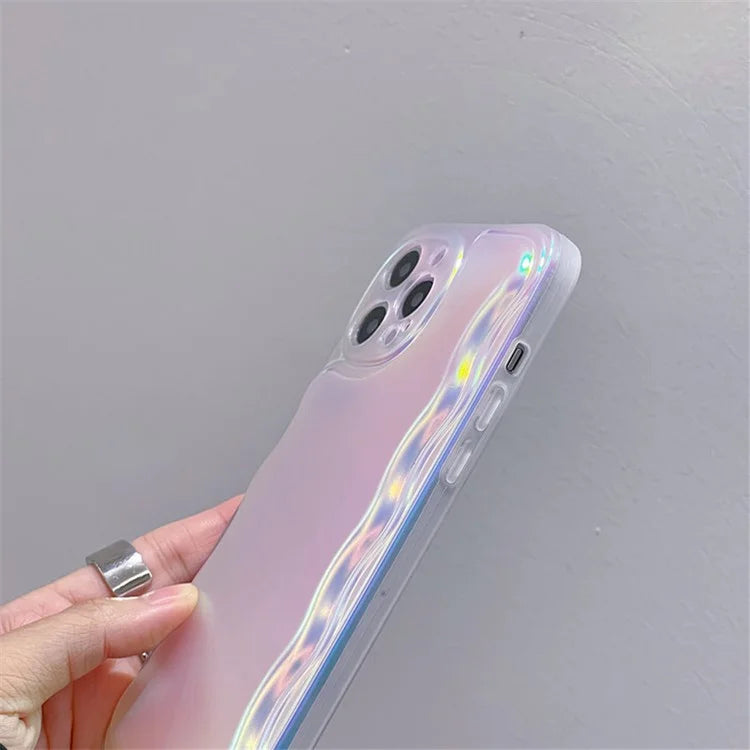 For iPhone 13 Pro Max Case Aurora Gradient Laser TPU Phone Cover