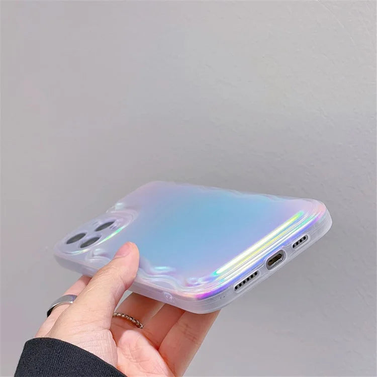 For iPhone 13 Pro Max Case Aurora Gradient Laser TPU Phone Cover