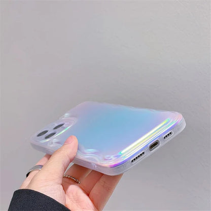 For iPhone 13 Pro Max Case Aurora Gradient Laser TPU Phone Cover