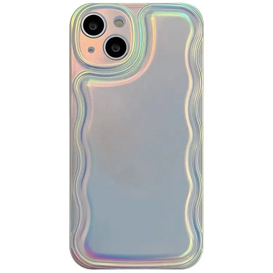 For iPhone 13 Case Protective TPU Colorful Aurora Laser Phone Cover