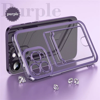 For iPhone 15 Pro Max Electroplating Case Soft TPU Scratch-resistant Phone Back Cover