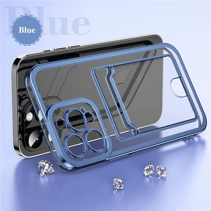 For iPhone 15 Pro Max Electroplating Case Soft TPU Scratch-resistant Phone Back Cover