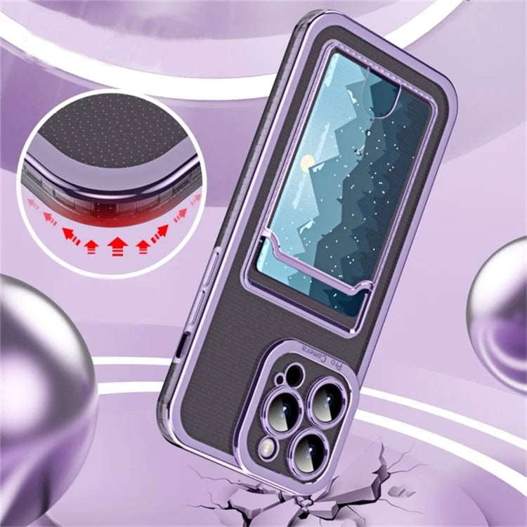 For iPhone 15 Pro Max Electroplating Case Soft TPU Scratch-resistant Phone Back Cover