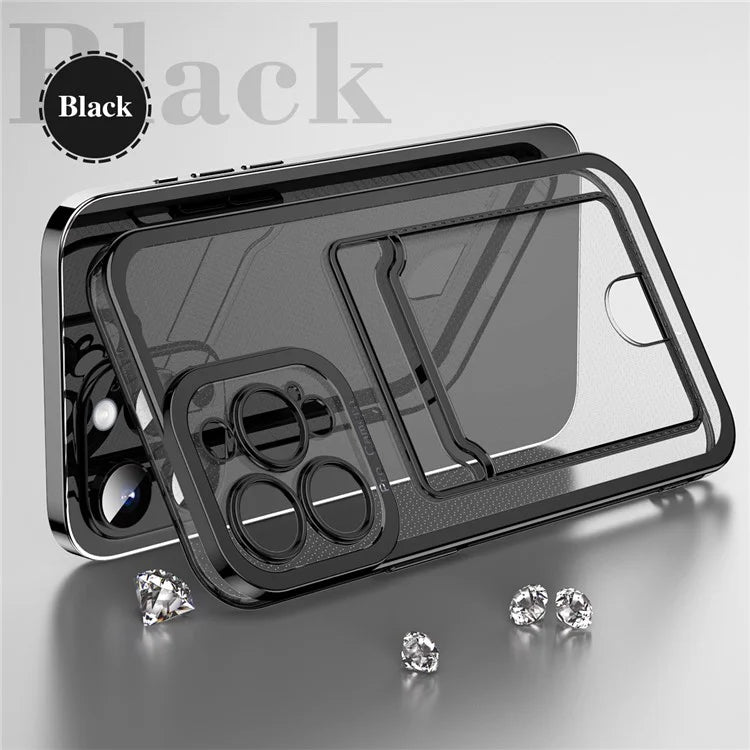 For iPhone 15 Pro Case Soft TPU Scratch-resistant Electroplating Phone Back Shell