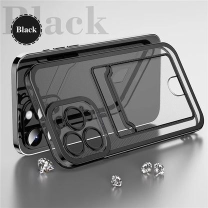 For iPhone 15 Pro Case Soft TPU Scratch-resistant Electroplating Phone Back Shell