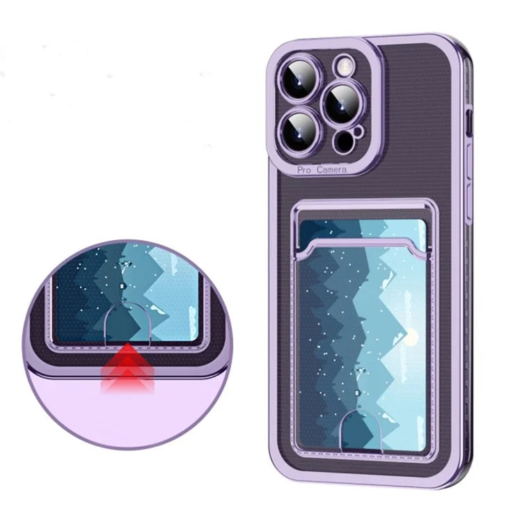 For iPhone 15 Pro Case Soft TPU Scratch-resistant Electroplating Phone Back Shell