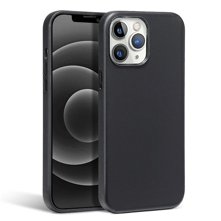 Genuine Cow Leather + PC Cover for iPhone 14 Pro Magnetic Case Compatible with MagSafe