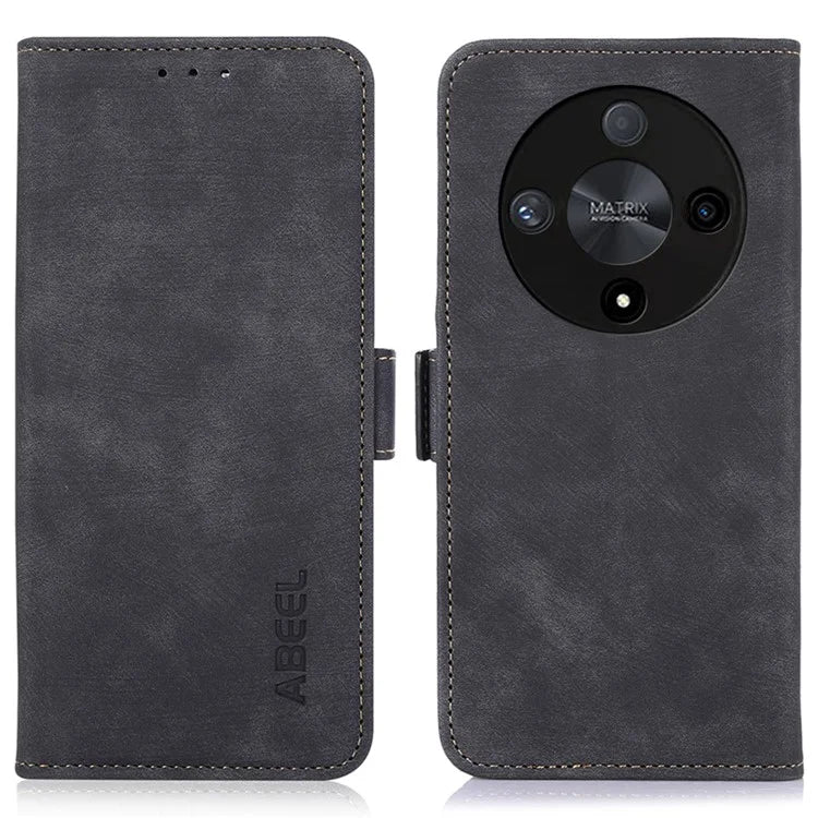 ABEEL For Honor X9b 5G / Magic6 Lite 5G Case Side Magnetic Clasp Leather Phone Cover