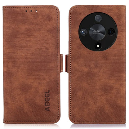ABEEL For Honor X9b 5G / Magic6 Lite 5G Case Side Magnetic Clasp Leather Phone Cover