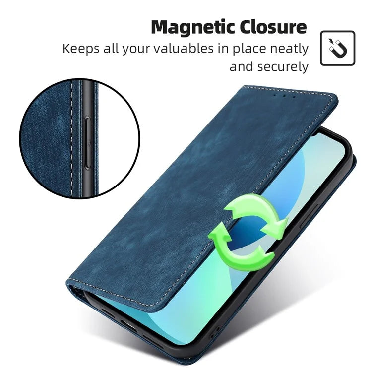 For Samsung Galaxy A05 4G Case Anti-Scratch Phone Shell RFID Blocking Wallet Leather Cell Phone Cover