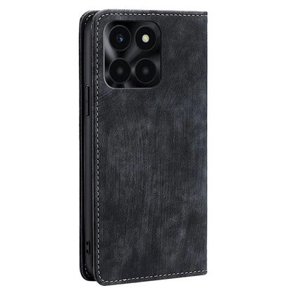 For Honor X6a 4G Case RFID Blocking PU Leather Wallet Cover Magnetic Closure Phone Shell