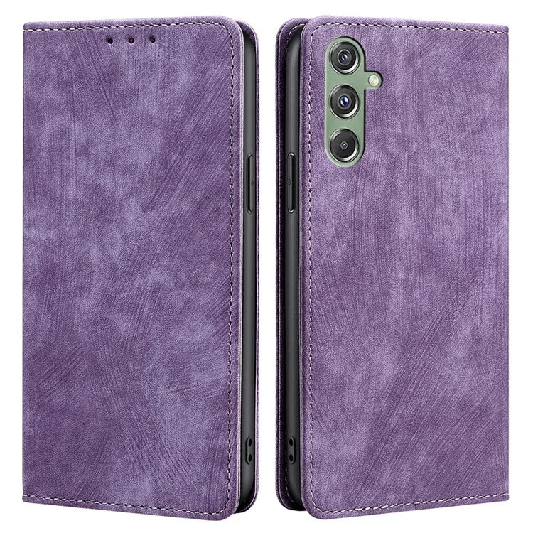For Samsung Galaxy M34 5G / F34 5G Case Wallet PU Leather Phone Cover with RFID Blocking Function