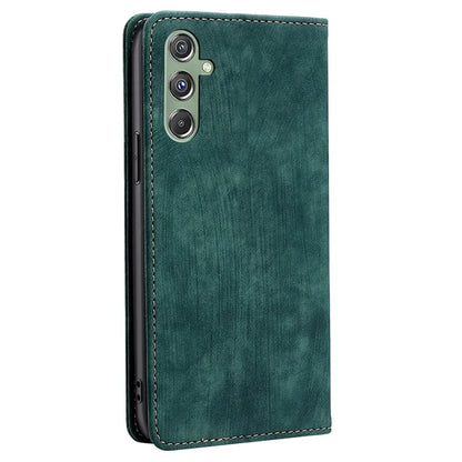 For Samsung Galaxy M34 5G / F34 5G Case Wallet PU Leather Phone Cover with RFID Blocking Function