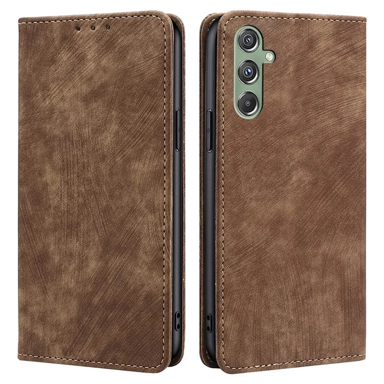 For Samsung Galaxy M34 5G / F34 5G Case Wallet PU Leather Phone Cover with RFID Blocking Function