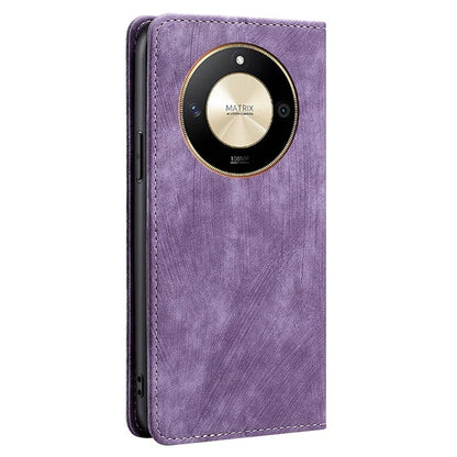 For Honor X50 Case Anti-Scratch RFID Blocking PU Leather Wallet Phone Cover