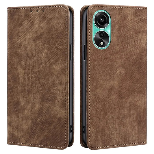 Cell Phone Case Wallet For Oppo A78 4G Slim PU Leather Phone Cover with RFID Blocking