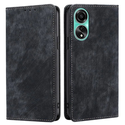 Cell Phone Case Wallet For Oppo A78 4G Slim PU Leather Phone Cover with RFID Blocking