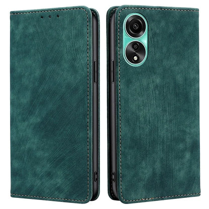 Cell Phone Case Wallet For Oppo A78 4G Slim PU Leather Phone Cover with RFID Blocking