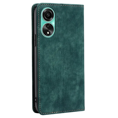 Cell Phone Case Wallet For Oppo A78 4G Slim PU Leather Phone Cover with RFID Blocking