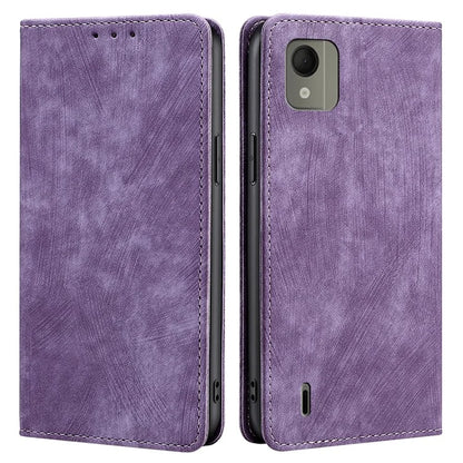 For Nokia C110 Case RFID Blocking Wallet Phone Leather Cover