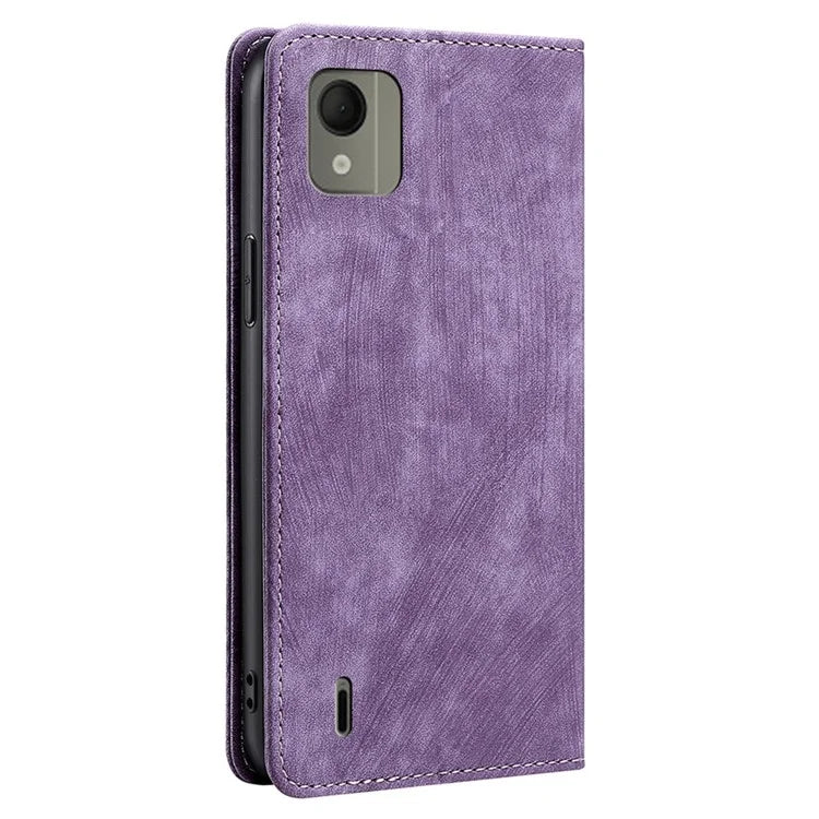 For Nokia C110 Case RFID Blocking Wallet Phone Leather Cover