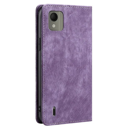 For Nokia C110 Case RFID Blocking Wallet Phone Leather Cover