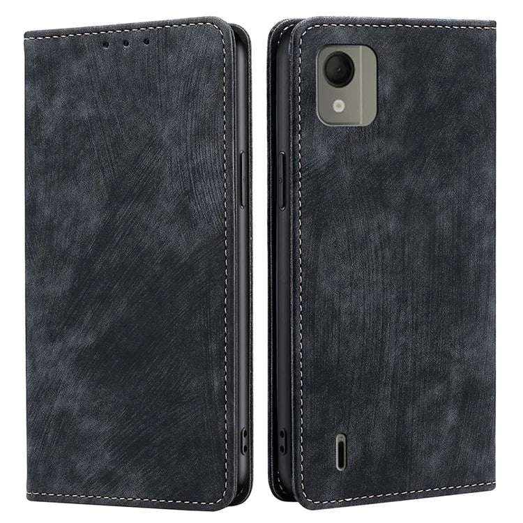 For Nokia C110 Case RFID Blocking Wallet Phone Leather Cover