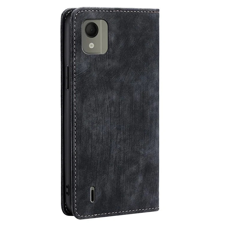 For Nokia C110 Case RFID Blocking Wallet Phone Leather Cover