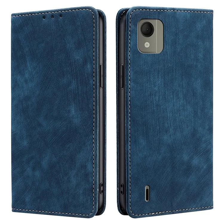 For Nokia C110 Case RFID Blocking Wallet Phone Leather Cover