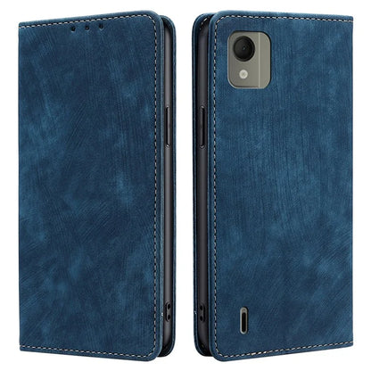For Nokia C110 Case RFID Blocking Wallet Phone Leather Cover