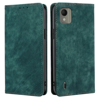 For Nokia C110 Case RFID Blocking Wallet Phone Leather Cover