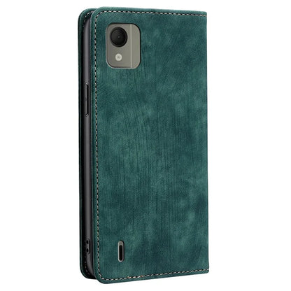 For Nokia C110 Case RFID Blocking Wallet Phone Leather Cover