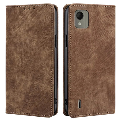 For Nokia C110 Case RFID Blocking Wallet Phone Leather Cover