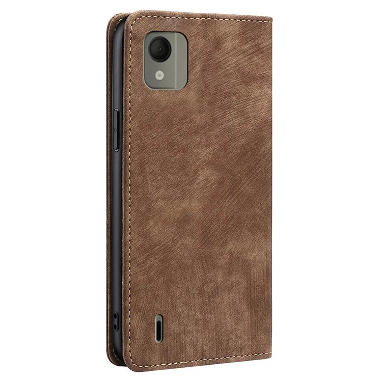 For Nokia C110 Case RFID Blocking Wallet Phone Leather Cover