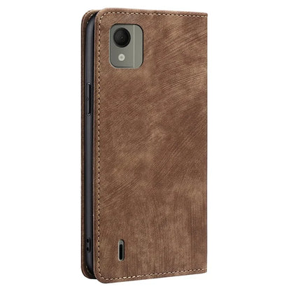 For Nokia C110 Case RFID Blocking Wallet Phone Leather Cover
