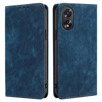 For Oppo A38 4G / A18 4G Case RFID Blocking Magnetic Auto Closing Wallet Cover